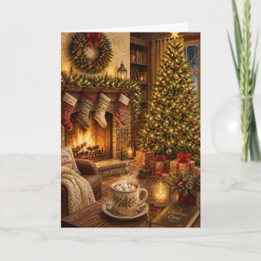 Warme kerstkaarten kaart (Voorkant)