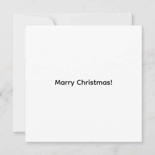 Warme Kerstkat Plat Kaart (Achterkant)