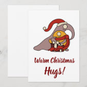 Warme kerstknuffels feestdagenkaart (Voorkant / Achterkant)