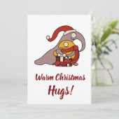Warme kerstknuffels feestdagenkaart (Staand voorkant)