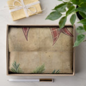 Warme kerstkrans decoupage papier rood groen (Geschenk)
