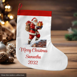 Warme Kerstman Knusse Rode Witte Kerst Socks Grote Kerstsok