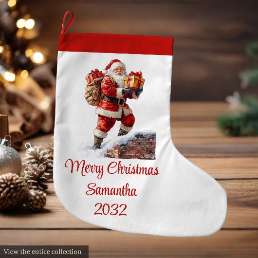 Warme Kerstman Knusse Rode Witte Kerst Socks Grote Kerstsok