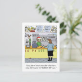 Warme Kerstmis van Kerstmis van de Cartoon van de Feestdagenkaart (Staand voorkant)