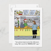 Warme Kerstmis van Kerstmis van de Cartoon van de Feestdagenkaart (Voorkant / Achterkant)