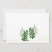 Warme kerstwensen Bos en gezellige open haard Feestdagenkaart (Achterkant)