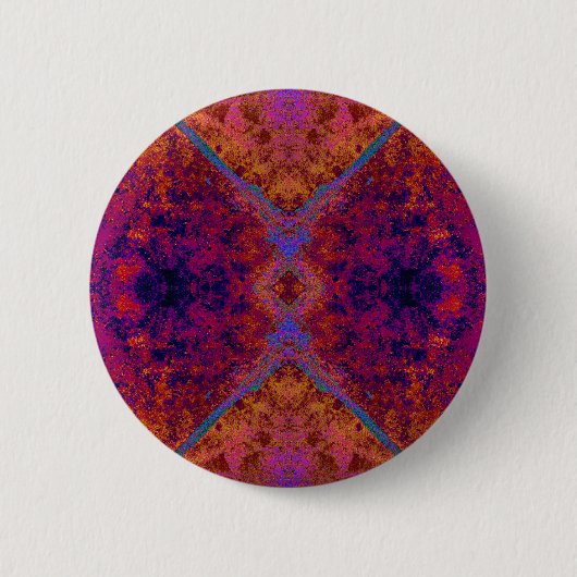 Warme Kleur Abstracte Patroon Button (Voorkant)