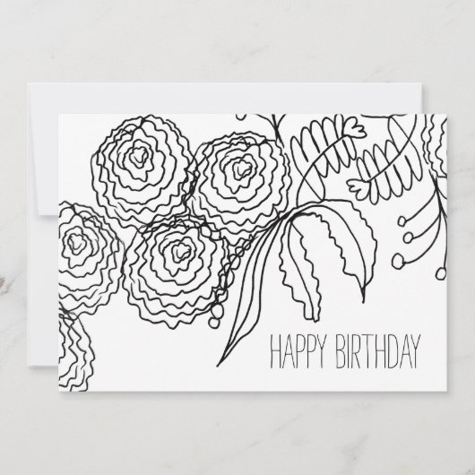 Warme Kleur Anjer Bloem Botanische Kunst Kaart (Voorkant)