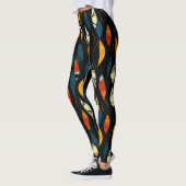 Warme kleuren Abstract patroon Leggings (Links)