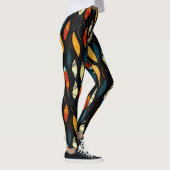 Warme kleuren Abstract patroon Leggings (Rechts)