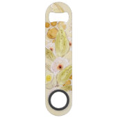 Warme Kleuren Bloemendesign Speed Flessenopener (Achterkant)