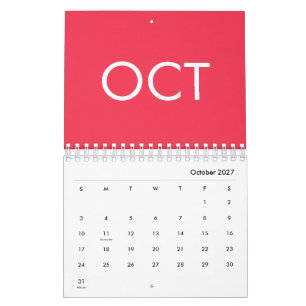 Warme Kleuren Eenvoudig Modern 2027 Kleurrijk Kalender