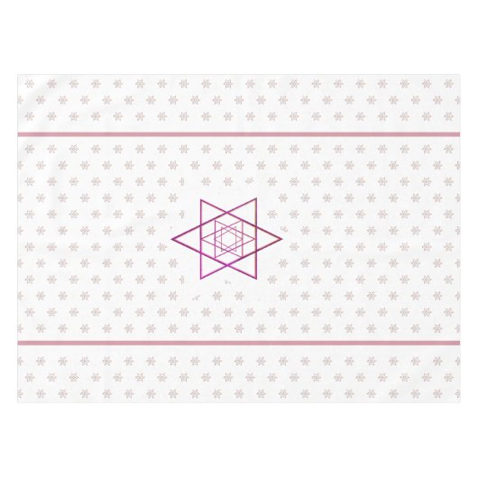 Warme kleuren Joodse feestdagen sterren Tafelkleed (Voorkant (Horizontaal))