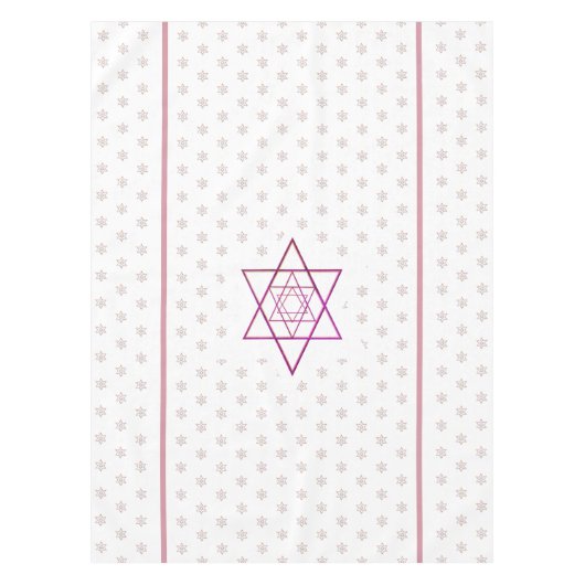 Warme kleuren Joodse feestdagen sterren Tafelkleed (Voorkant)