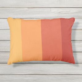 Warme kleuren - retro tinten strepen  buitenkussen