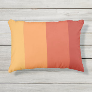 Warme kleuren - retro tinten strepen  buitenkussen