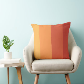 Warme kleuren - retro tinten strepen  kussen