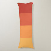 Warme kleuren - retro tinten strepen lichaamskussen (Voorkant Verticaal)