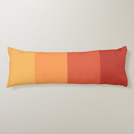 Warme kleuren - retro tinten strepen lichaamskussen (Voorkant)