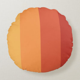 Warme kleuren - retro tinten strepen  rond kussen
