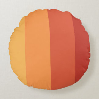 Warme kleuren - retro tinten strepen  rond kussen