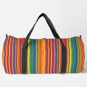 Warme kleuren streep patroon plunjezak