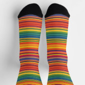 Warme kleuren streep patroon sokken (Top)