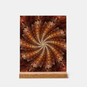 Warme kleuren, Trippy Modern Fractal Art Patroon Acryl Bord (Voorkant)
