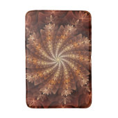 Warme kleuren, Trippy Modern Fractal Art Patroon Badmat (Voorkant Verticaal)