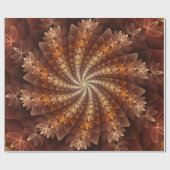 Warme kleuren, Trippy Modern Fractal Art Patroon Cadeaupapier (Vlak)