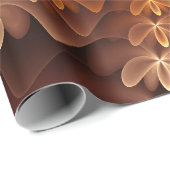Warme kleuren, Trippy Modern Fractal Art Patroon Cadeaupapier (Rol Hoek)