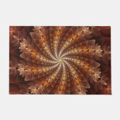 Warme kleuren, Trippy Modern Fractal Art Patroon Deurmat (Voorkant)
