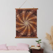 Warme kleuren, Trippy Modern Fractal Art Patroon Hangend Wandkleed (Slaapkamer)