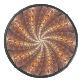 Warme kleuren, Trippy Modern Fractal Art Patroon Hockey Puck (Voorkant)