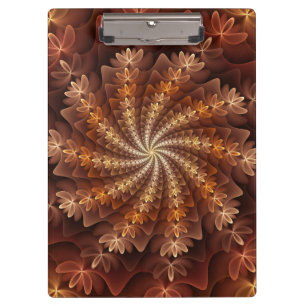 Warme kleuren, Trippy Modern Fractal Art Patroon Klembord