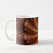 Warme kleuren, Trippy Modern Fractal Art Patroon Koffiemok (Links)