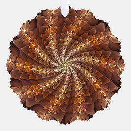 Warme kleuren, Trippy Modern Fractal Art Patroon Ornament Kaart