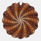 Warme kleuren, Trippy Modern Fractal Art Patroon Ornament Kaart (Achterkant)