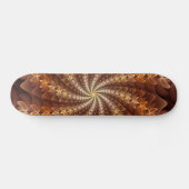 Warme kleuren, Trippy Modern Fractal Art Patroon Persoonlijk Skateboard (Horizontaal)