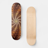 Warme kleuren, Trippy Modern Fractal Art Patroon Persoonlijk Skateboard (Voorkant)
