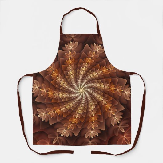 Warme kleuren, Trippy Modern Fractal Art Patroon Schort (Voorkant)