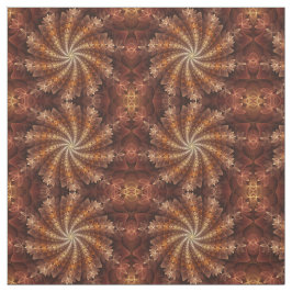 Warme kleuren, Trippy Modern Fractal Art Patroon Stof