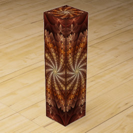 Warme kleuren, Trippy Modern Fractal Art Patroon Wijn
