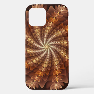 Warme kleuren, trippy modern fractal kunstpatroon Case-Mate iPhone case