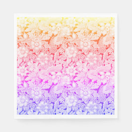 Warme kleuren van de regenboog Vintage Wedding Lac Servet