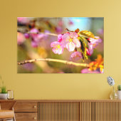 Warme kleuren van Sakura-bloemen in het Hanami-sei Canvas Afdruk (Insitu (Woonkamer))