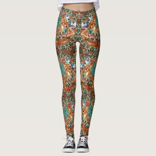 Warme kleurrijke Leggings van Joya Eve (Voorkant)