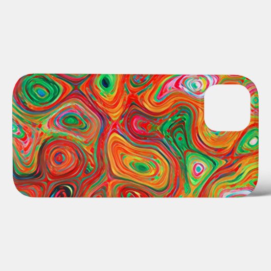 Warme kleurrijke Liquid Abstract Impressionist Case-Mate iPhone Case (Achterkant (horizontaal))