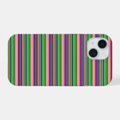 Warme kleurrijke strepen iPhone 15 case (Achterkant horizontaal)