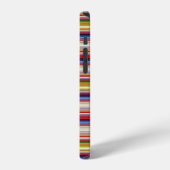 Warme kleurrijke strepen iPhone hoesje (Linkerkant)